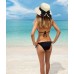 Summer  Fashion Wide Brim Straw Bow Band Bucket Hat Beach Sun Hat Cap  eb-08667777
